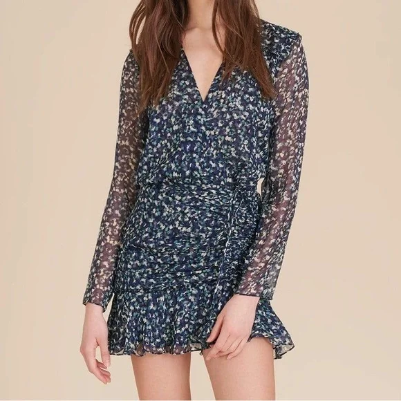 veronica beard anjali silk dress Veronica Beard Anjali Ruffled Paisley-print Silk-chiffon Mini Dress In Green Multicolor